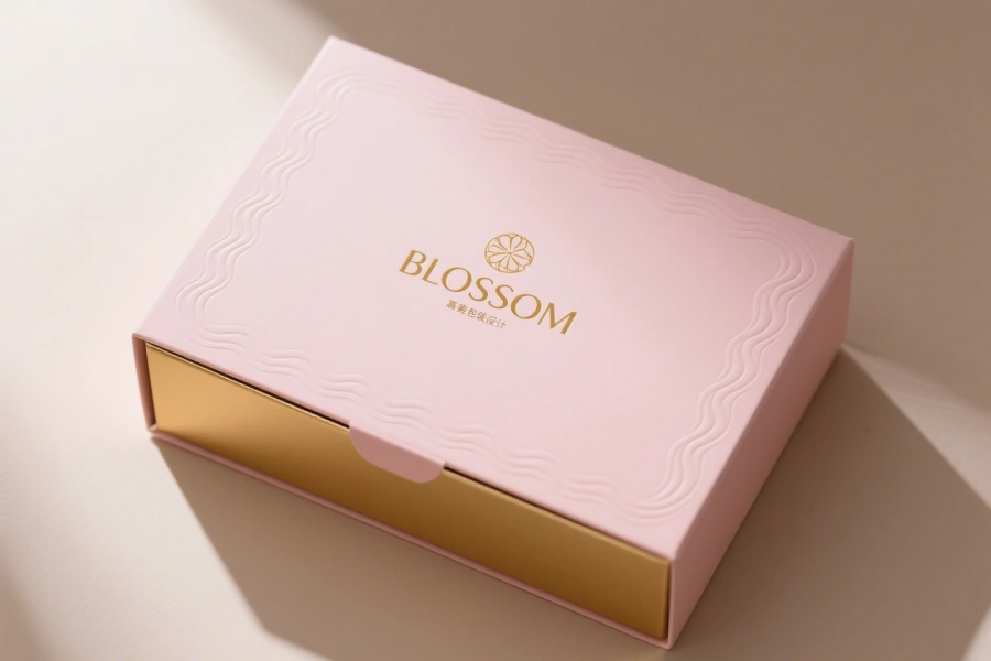 pink-drawer-box-with-gold-foil-logo